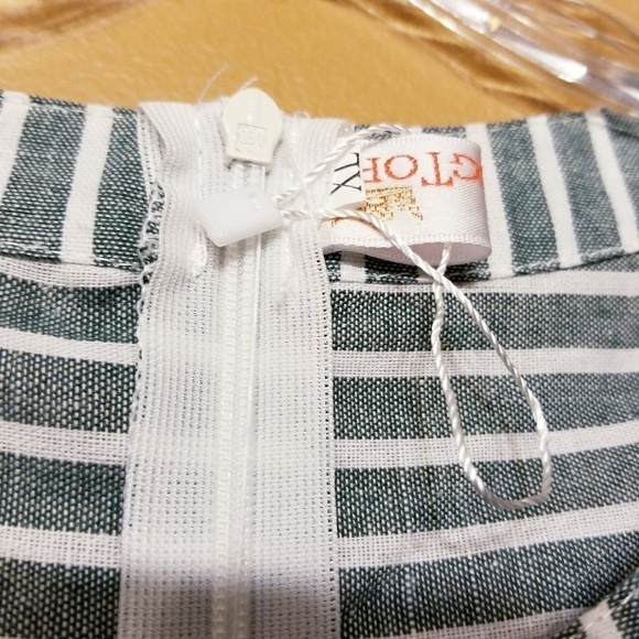 Moking Top | Striped Cropped Wide Leg/Flare Romper - Picture 2 of 10